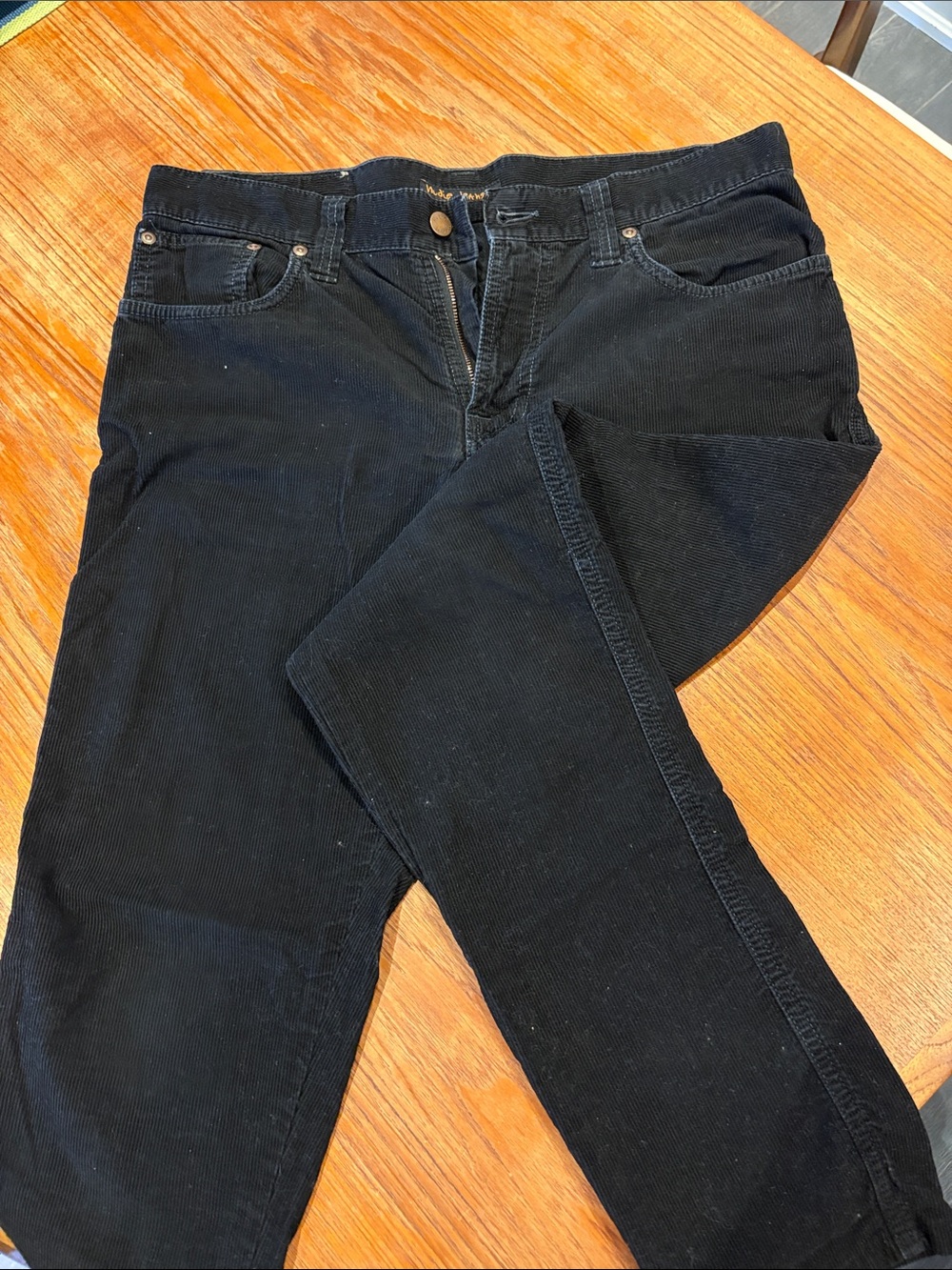 Nudie Jeans Slim Straight Black Corduroy "Slim Jim"